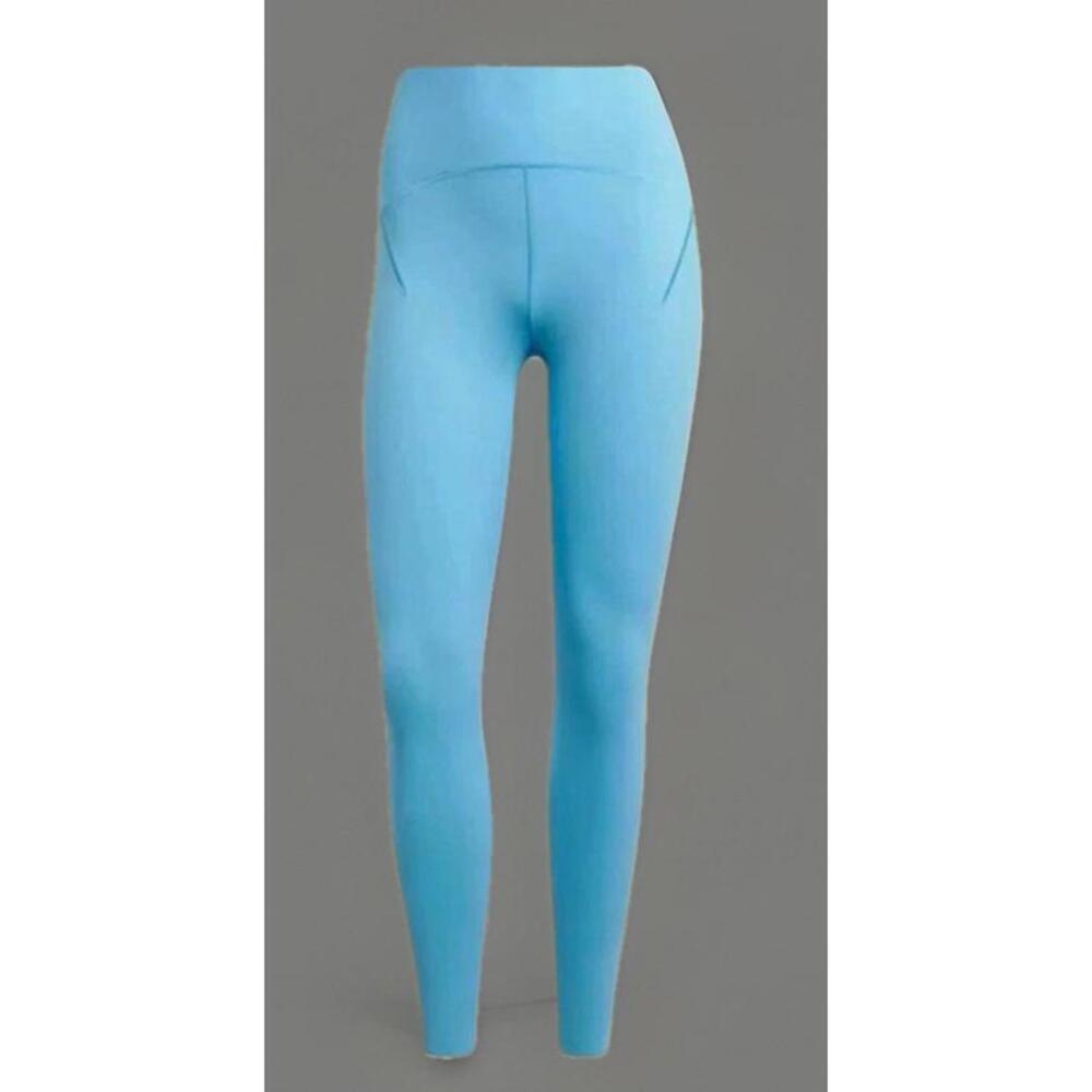 $100 Adidas All Me Luxe 7/8 Length High-Rise Leggings Blue Women’s IR7925 XL